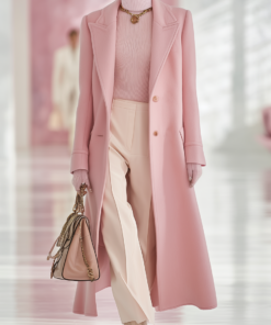 Elegant Classic Lapel Single-breasted Long Woolen Coat